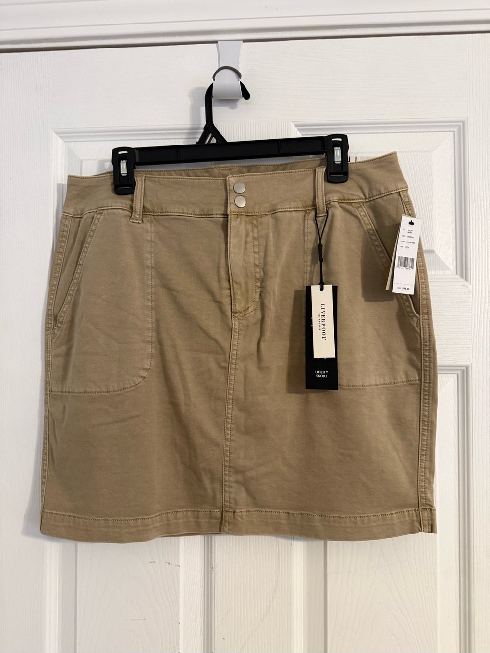 Liverpool Women's Khaki Utility Mini Skirt skort